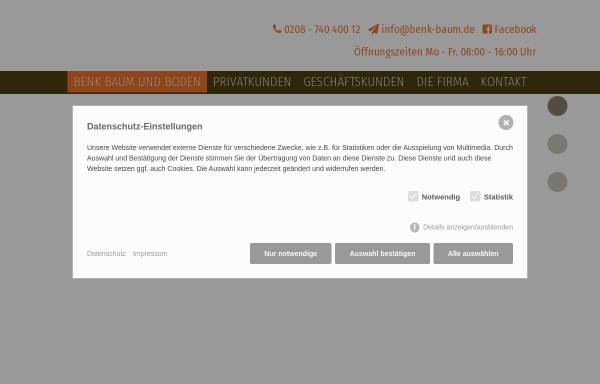 Vorschau von benk-baum.de, Gebr. Benk - Baum und Boden - GmbH