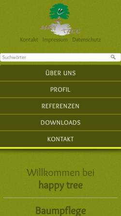 Vorschau der mobilen Webseite www.happy-tree.de, Happy tree Baumpflege