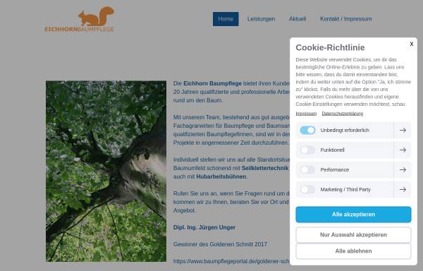 Vorschau von www.eichhorn-baumpflege.de, Unger, Jürgen - Eichhorn Baumpflege