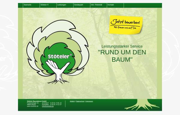 Vorschau von www.stoeteler.de, Stöteler Baumdienst GmbH