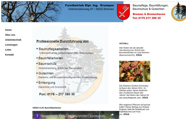 Vorschau von www.baumpflege-krumpen.de, Krumpen, Thomas