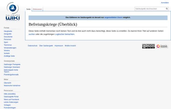 Vorschau von www.salzburg.com, Befreiungskriege - Salzburgwiki