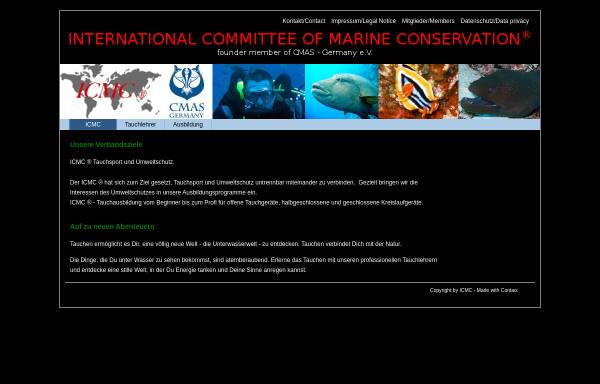 Vorschau von www.icmc-tauchsport.de, International Committee of Marine Conservation (ICMC)