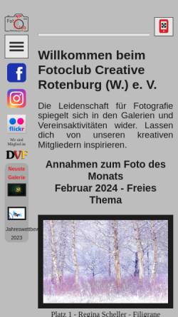 Vorschau der mobilen Webseite www.fotoclub-rotenburg.de, Fotoclub Creative e.V. Rotenburg