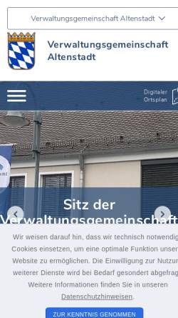 Vorschau der mobilen Webseite www.altenstadt-vg.de, Altenstadt