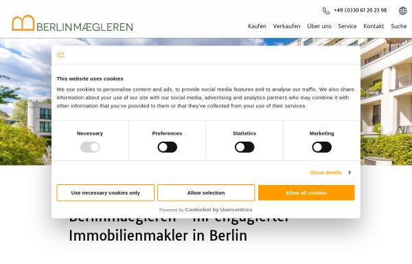 Vorschau von www.berlinmaegleren.de, Berlinmægleren GmbH