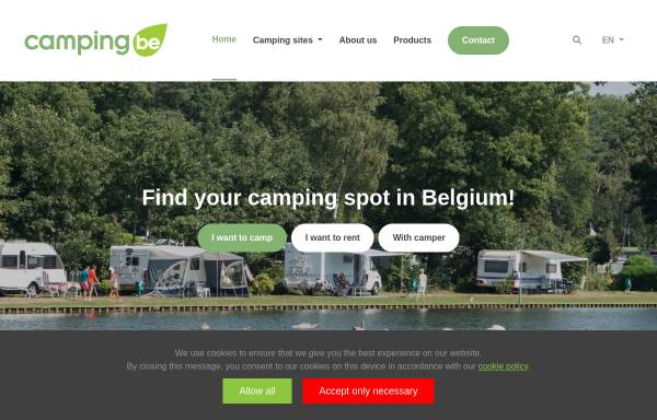 Vorschau von www.camping.be, Camping.be