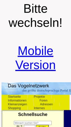 Vorschau der mobilen Webseite www.tierflohmarkt.de, Der Tierflohmarkt