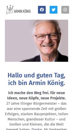 Vorschau der mobilen Webseite www.arminkoenig.de, Armin König