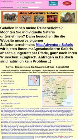 Vorschau der mobilen Webseite www.karinsreisepage.de, Traumreise zu den Savannen Afrikas [Karin Zimmermann]