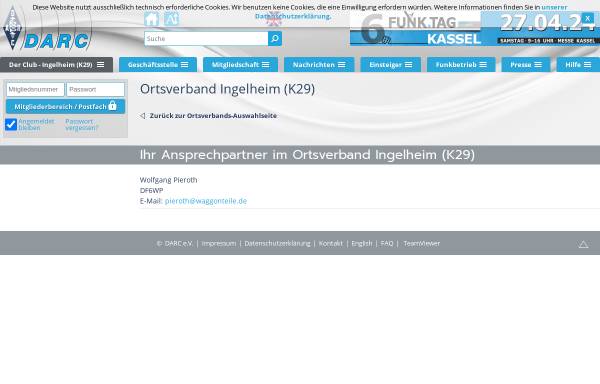 Vorschau von www.darc.de, DARC - Ortsverband K29 Ingelheim