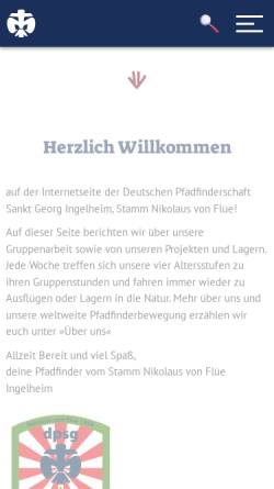 Vorschau der mobilen Webseite www.dpsg-ingelheim.de, DPSG Stamm Nikolaus von Flüe
