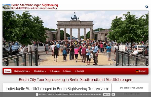 Vorschau von www.berlin-stadtfuehrung.de, Berlin Stadtführungen Sightseeing Tours