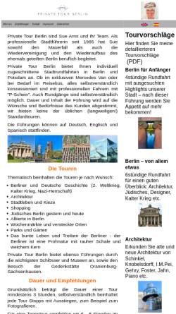 Vorschau der mobilen Webseite www.sue-arns.de, Sue Arns Stadtführerin