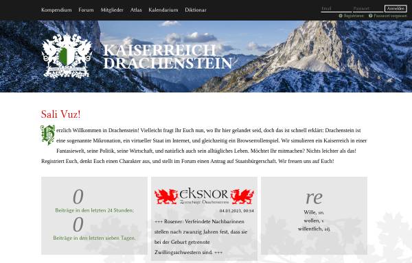 Vorschau von www.drakestrin.de, Kaiserreich Drachenstein