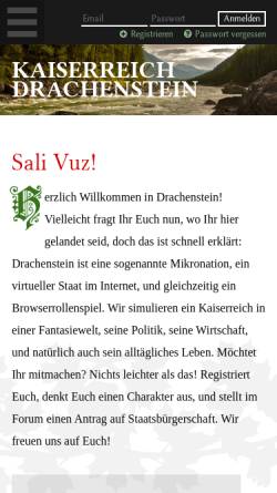 Vorschau der mobilen Webseite www.drakestrin.de, Kaiserreich Drachenstein