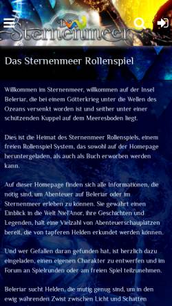 Vorschau der mobilen Webseite www.sternenmeer-rpg.de, Das Sternenmeer