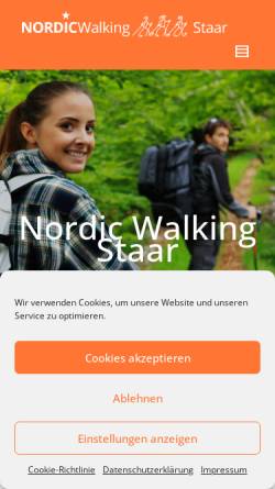 Vorschau der mobilen Webseite nordic-walking-staar.de, Virpi Staar