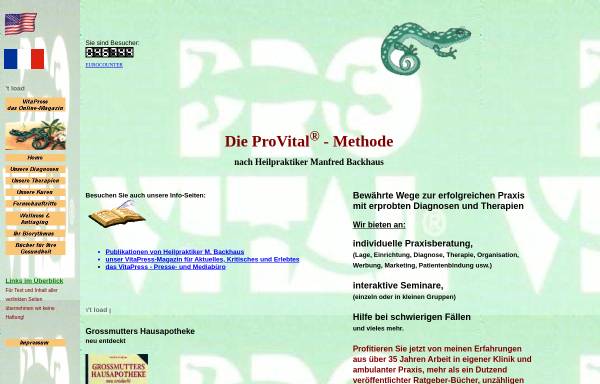 Vorschau von www.provital-online.de, Backhaus, Manfred