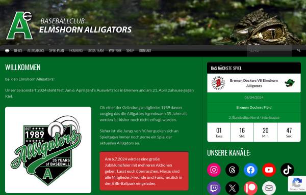 Vorschau von www.alligators.de, Elmshorn Alligators