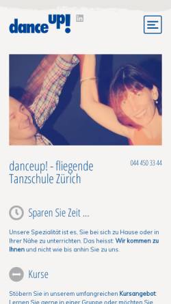 Vorschau der mobilen Webseite www.danceup.ch, danceup!