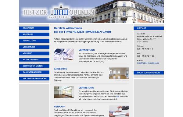 Vorschau von www.hetzer-immobilien.de, Hetzer-Immobilien