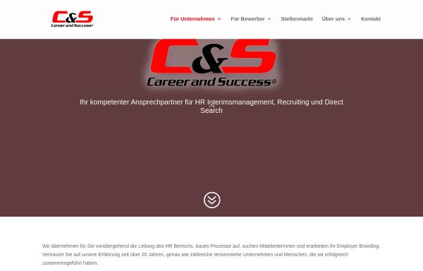 Vorschau von careerandsuccess.de, Career and Success Personal Service GmbH