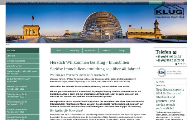Vorschau von www.klug-immobilien.de, Klug-Immobilien