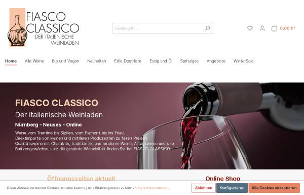 Vorschau von www.fiasco-classico.de, Fiasco-Classico Wein-Handelsgesellschaft mbH
