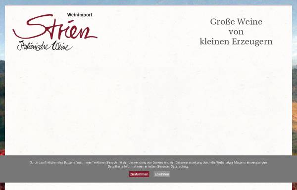 Vorschau von www.strien.com, Strien GbR Weinimport