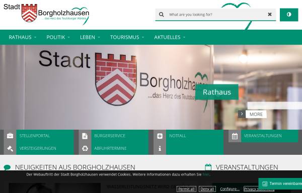 Vorschau von www.borgholzhausen.de, Borgholzhausen