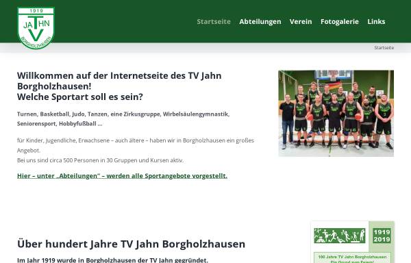 Vorschau von www.tvjahn1919.de, TV Jahn 1919 Borgholzhausen e.V.