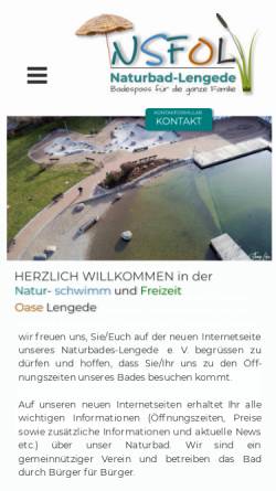 Vorschau der mobilen Webseite www.naturbad-lengede.de, Natur Schwimm und Freizeit Oase Lengede e.V.