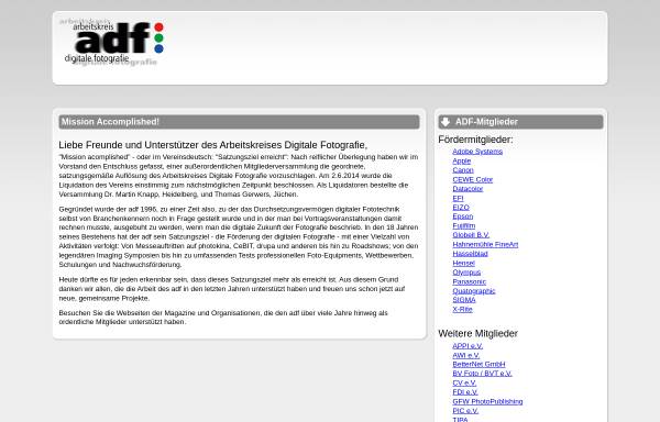 Vorschau von www.adf.de, Arbeitskreis Digitale Fotografie e.V. (ADF)