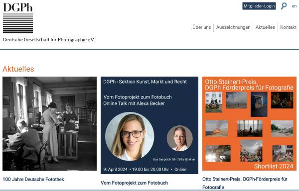 Vorschau von www.dgph.de, Deutsche Gesellschaft für Photographie e.V.