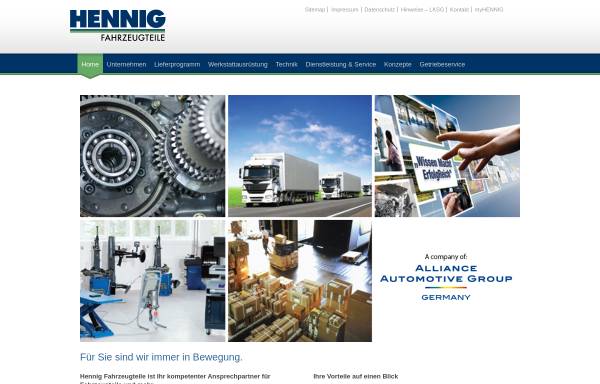 Vorschau von www.hennig-fahrzeugteile.de, Hennig Fahrzeugteile GmbH
