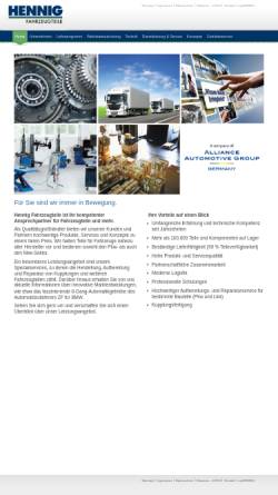 Vorschau der mobilen Webseite www.hennig-fahrzeugteile.de, Hennig Fahrzeugteile GmbH