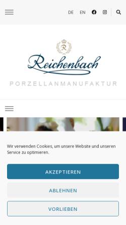 Vorschau der mobilen Webseite www.porzellanmanufaktur.net, Porzellanmanufaktur Reichenbach GmbH