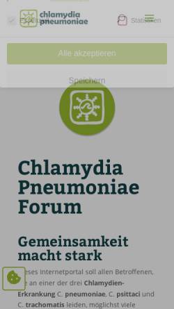 Vorschau der mobilen Webseite www.chlamydiapneumoniae.de, Chlamydiapneumoniae.de