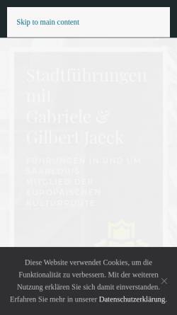 Vorschau der mobilen Webseite www.gigajaeck-reisen.de, Gästeführung und Reiseleitung Gabriele Jaeck