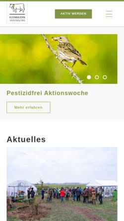Vorschau der mobilen Webseite www.kleinbauern.ch, Vereinigung zum Schutz kleiner und mittlerer Bauern (VKMB)