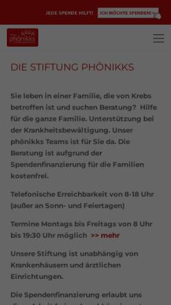 Vorschau der mobilen Webseite www.phoenikks.de, Phönikks
