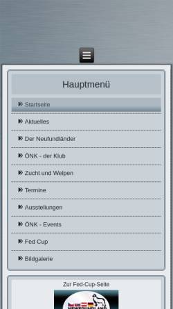 Vorschau der mobilen Webseite www.neufundlaender.at, Österreichischer Neufundländerklub