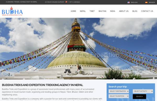 Vorschau von www.buddhatreks.com, Buddha Treks & Expedition (P) Ltd.