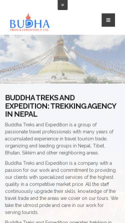 Vorschau der mobilen Webseite www.buddhatreks.com, Buddha Treks & Expedition (P) Ltd.