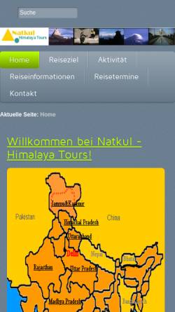 Vorschau der mobilen Webseite www.natkul.de, Natkul-Himalaya-Tours