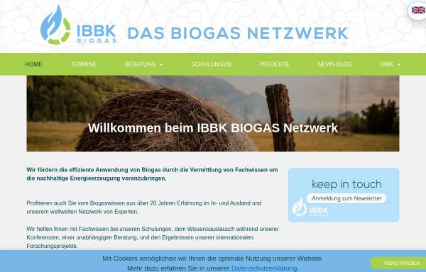 Vorschau von www.biogas-zentrum.de, Internationales Biogas und Bioenergie Kompetenzzentrum