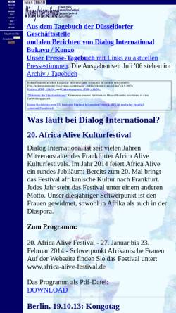 Vorschau der mobilen Webseite www.dialog-international.org, Dialog International e.V.