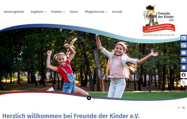 Vorschau von www.freunde-der-kinder.de, Freunde der Kinder e.V.