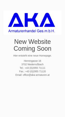 Vorschau der mobilen Webseite www.aka-armaturen.co.at, AKA Armaturenhandels Ges.m.b.H.